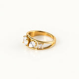 Mixed Cut Three Stone Ring