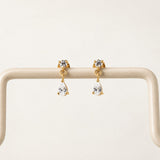 Teardrop cubic zirconia earrings