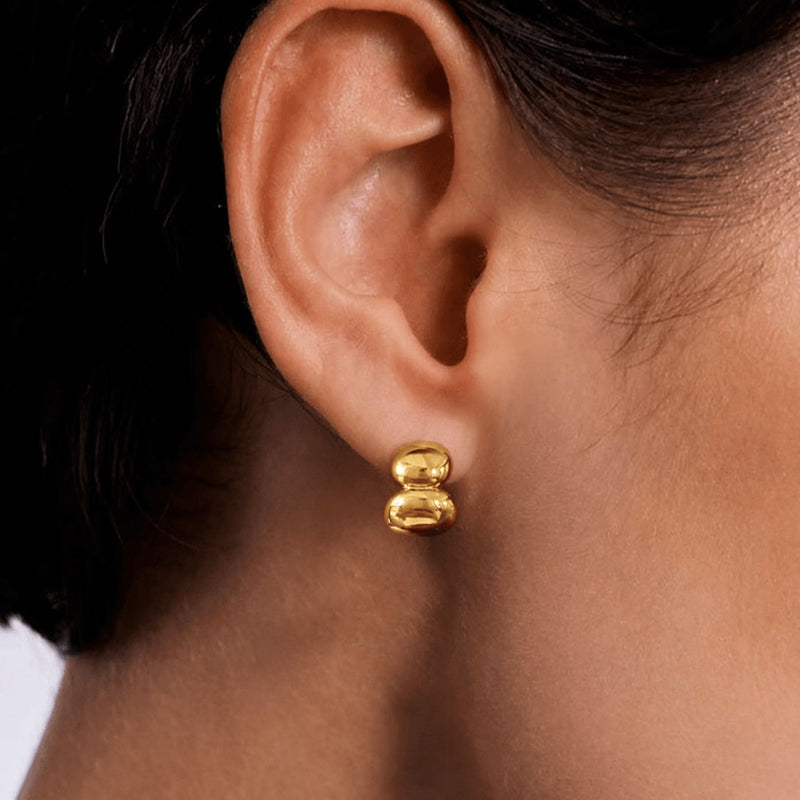 Bubble Stud Earrings – 18k Gold Plated Waterproof Studs