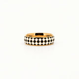 Checkered band ring