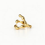 Claw Wrap Ring in gold plated stainless steel
