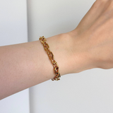 Waterproof Gold Chain Bracelet, 18k gold-plated stainless steel