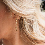 Crystal Chain Hoop Earrings