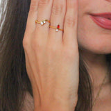 Delicate Sparkle Wave Ring