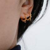 Sun hoop earrings