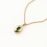 emerald necklace gold