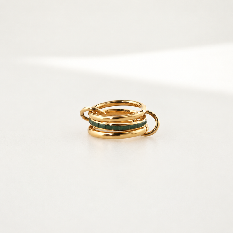 Emerald Triple Ring