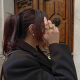 Green Cats Eye ring