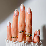 Waterproof Tarnish-Free 18k Gold Plated Wave Ring, 18k gold-plated stainless steel