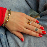 Chunky two-tone bracelet