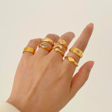 waterproof gold stackable rings