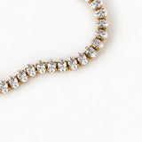 Waterproof Tarnish-Free Tennis Bracelet, 18k gold-plated stainless steel