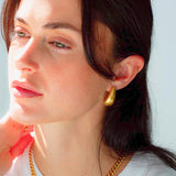 Chunky Teardrop Earrings - Hollow
