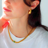 Emerald Curb Chain Necklace