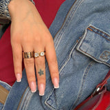Duality Glow Ring, waterproof 18k gold-plated stainless steel