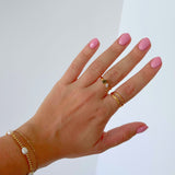 Waterproof Gold Wave Ring, 18k gold-plated stainless steel