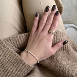 Vowline Band Ring, waterproof 18k gold-plated stainless steel