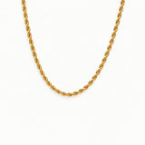 Gold rope necklace