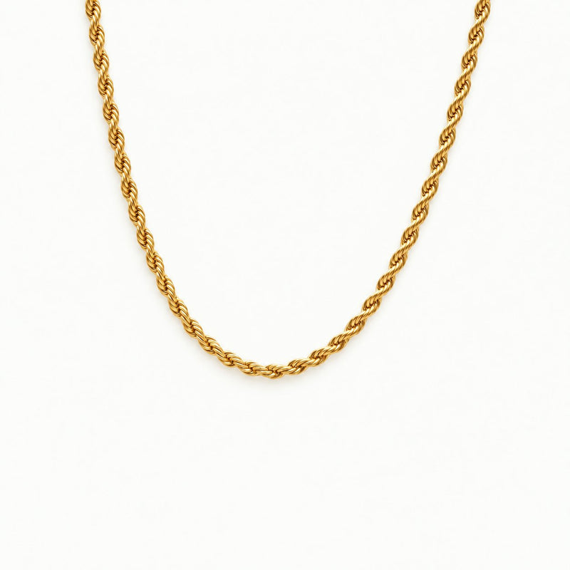 Isla Rope Necklace – 18k Gold Plated Stainless Steel