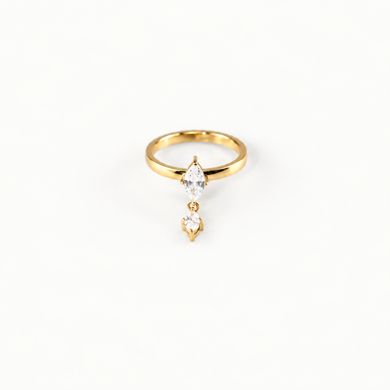 Marquise Charm Ring