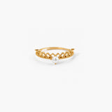 Adjustable Pearl Crown Ring