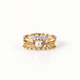 Adjustable Pearl Crown Ring