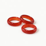 Red Agate Band Ring
