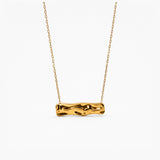 Hammered Rectangle Necklace