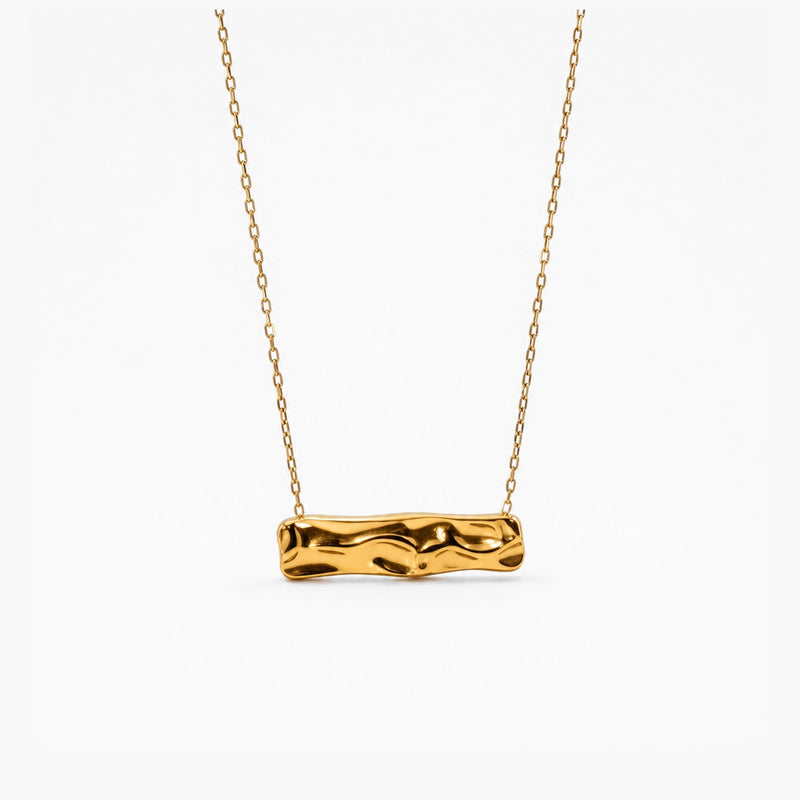 Hammered Rectangle Necklace
