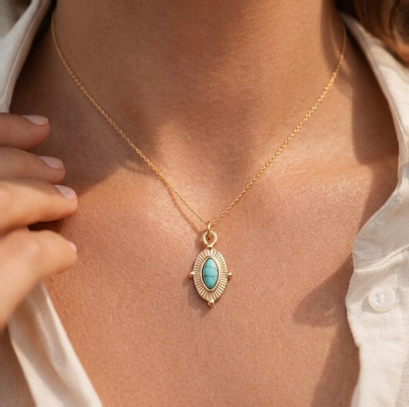 Royal Marquise Turquoise Necklace