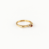 Ruby-white-Stacking Ring