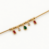 Ruby and Emerald Charm-Bracelet