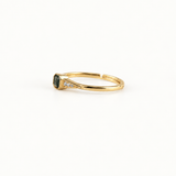 Vintage Gold Plated Aquatic Agate Ring