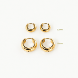 Bold Huggie Hoops, waterproof 18k gold-plated stainless steel