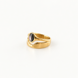 Hugo Ring, waterproof 18k gold-plated stainless steel