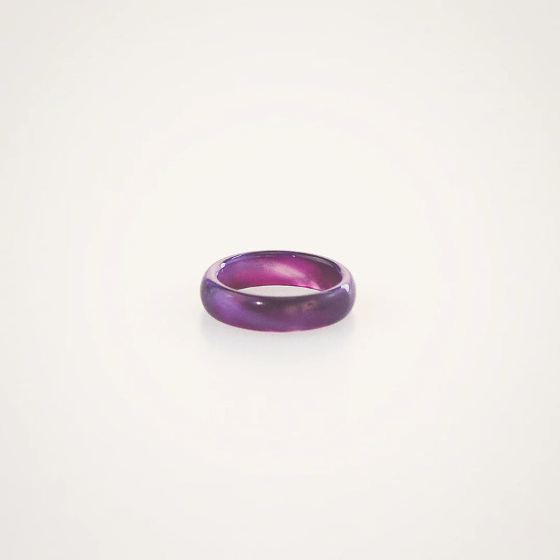 Purple Jade Band Ring
