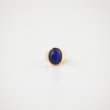 Waterproof Gold Plated Chunky Cats Eye Ring, 18k gold-plated stainless steel