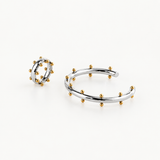 Orbit Mixed Two-Tone Ring, waterproof 18k gold-plated stainless steel