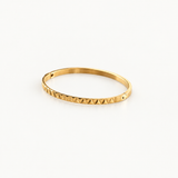 Pyramid Bangle, waterproof 18k gold-plated stainless steel
