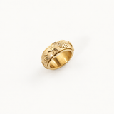 Waterproof Gold Plated Fidget Ring, 18k gold-plated stainless steel