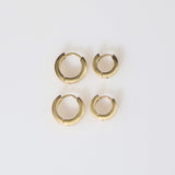 Small Chunky Hoops, waterproof 18k gold-plated stainless steel