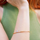 Square Rhinestone Cuff Bracelet