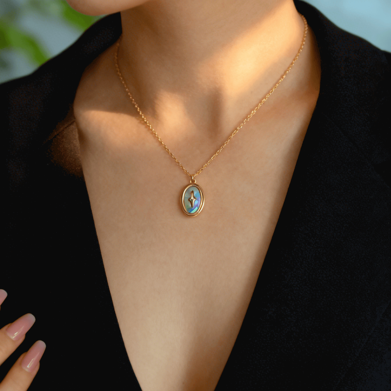 Starry Abalone Pendant Necklace — Ocean Hues