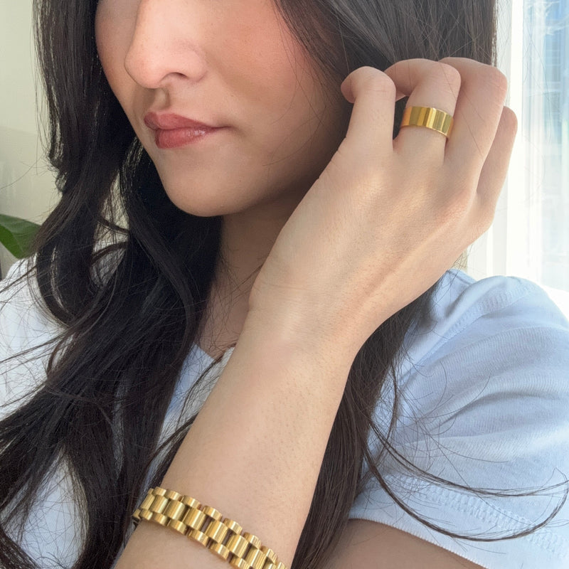 The Band Ring – Stackable Gold-Plated Ring