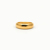 Thin Dome Ring, waterproof 18k gold-plated stainless steel