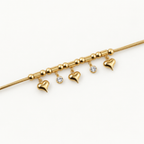 Triple Hearts Charm-Bracelet