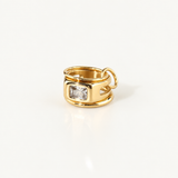 Triple Link-Rectangle CZ Ring