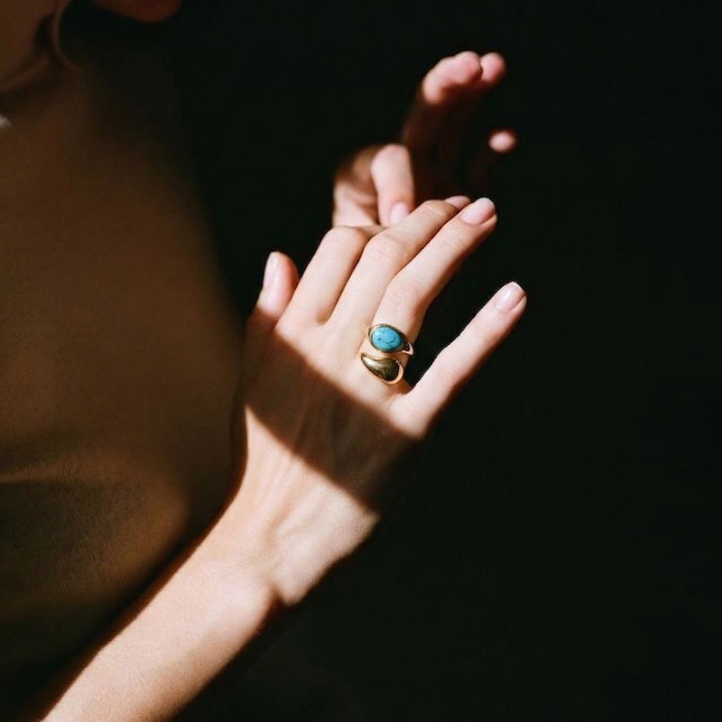 Turquoise Bypass Ring