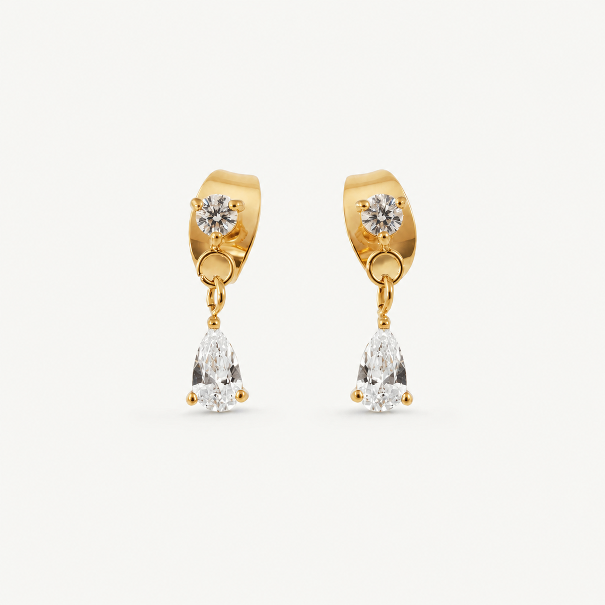 Afton Teardrop CZ Earrings