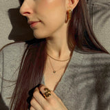 Hexa Spark Necklace, waterproof 18k gold-plated stainless steel